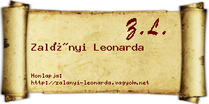 Zalányi Leonarda névjegykártya